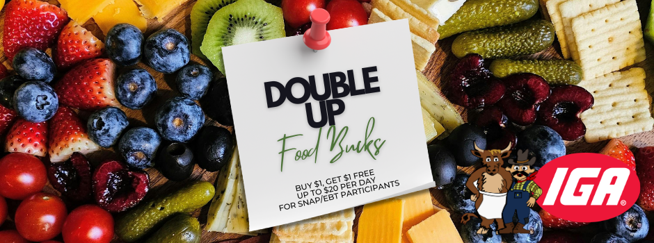 Fresh produce at Butcher and Farmer in Buckeye, AZ featuring Double Up Food Bucks savings