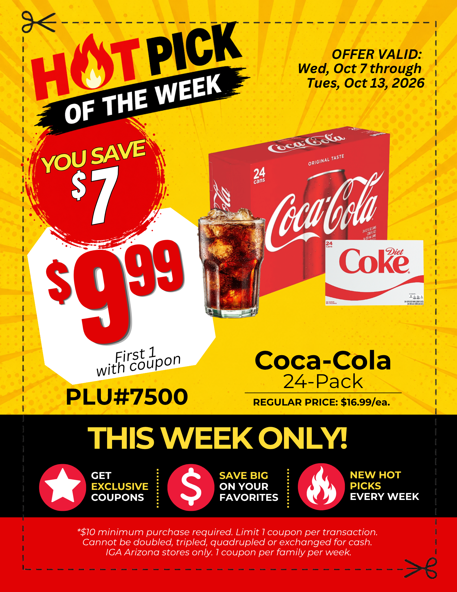 IGW HP (Coupon) Coca Cola 24 Pk - 100726 Refreshing Coca-Cola 24-pack cans in branded packaging. ?