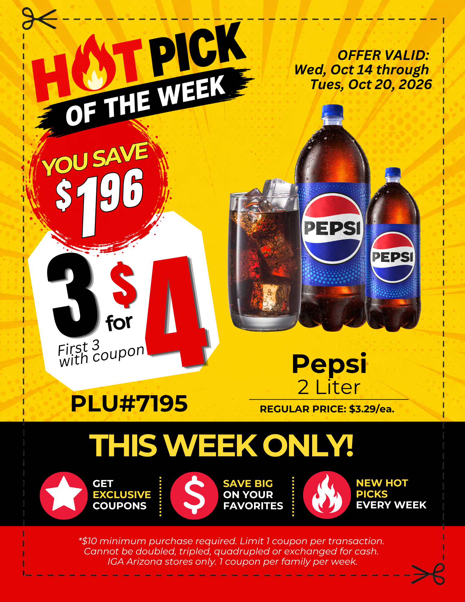 IGW HP (Coupon) Pepsi 2 Liter - 101426 Refreshing Coca-Cola 24-pack cans in branded packaging. ?